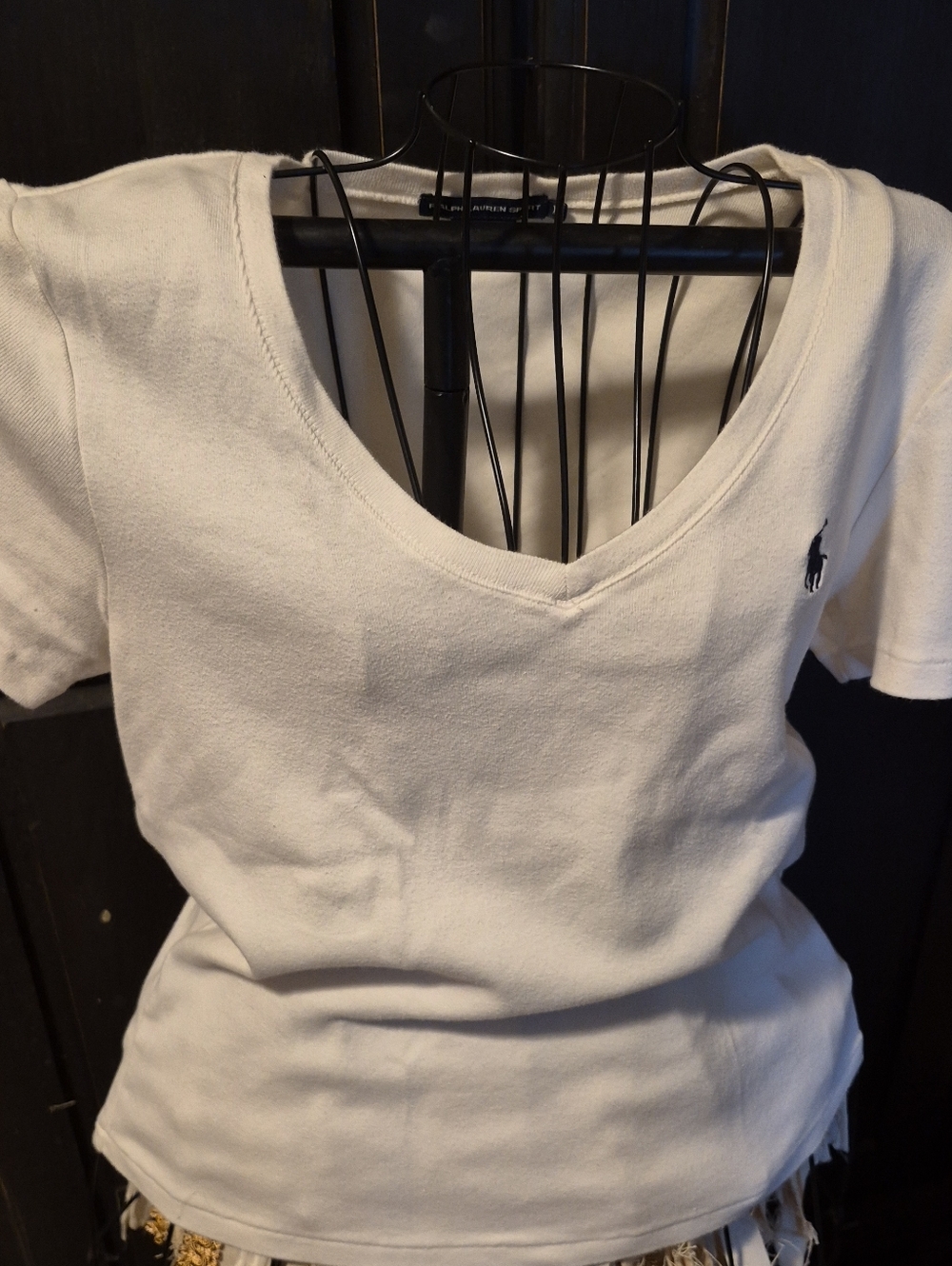 Two Ralph Lauren V-Neck Short Sleeve Women's Tees Size XL
